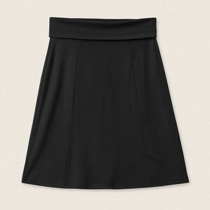 Carve Designs Fold Over Skirt XS Black A-Line Travel Athleisure